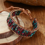 Women Chakra Bracelets Beaded Leather Boho Bracelet