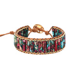 Women Chakra Bracelets Beaded Leather Boho Bracelet