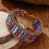 Women Chakra Bracelets Beaded Leather Boho Bracelet