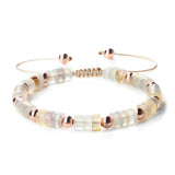 Natural Stone Stripe Agate Braided Bracelets Charm Adjustable Rope Wrist Jewelry