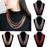 Vintage Multi-layer Beaded Long Necklace