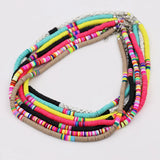 Boho Multicolor Polymer Clay Choker Necklace