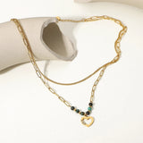 Double Layer Women Necklace Choker Holiday Jewelry