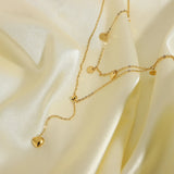 Women Necklace Heart Pendant Lady Neck Chain Adjustable Choker