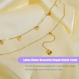 Women Necklace Heart Pendant Lady Neck Chain Adjustable Choker
