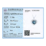 925 Silver Heart Necklace with Crystals