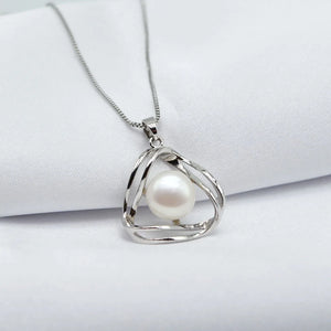 Freshwater Pearl Pendant Hollow Out Girly Style Jewelry