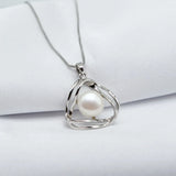 Freshwater Pearl Pendant Hollow Out Girly Style Jewelry