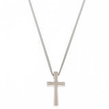 Real 925 Sterling Silver Cross Pendant Necklace for Women