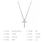 Real 925 Sterling Silver Cross Pendant Necklace for Women