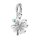 Silver 925 Necklace Cross Heart Four Leaf Clover Butterfly Dog Cat Elephant