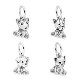 925 Silver Cross Heart Clover Butterfly Elephant Key Dinosaur
