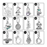 Silver 925 Necklaces Pendants Punk Band Ball Daisy Flower Dog Queen Bee Crown