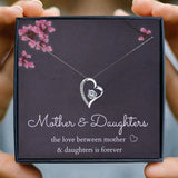 Crystal Mother Daughter Necklaces Set, Christmas Birthday Gift