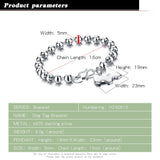 925 Silver Dog Pendant Bracelet for Girls Gift