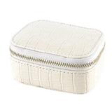 Women PU Leather Jewelry Box Organizer Earrings Necklaces Rings Case