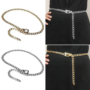 Women Party Casual Chain Belt Metal Waistband