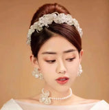Pearl Flower Headband Bridal Wedding Head Piece