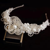 Pearl Flower Headband Bridal Wedding Head Piece