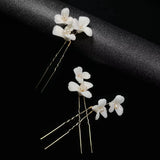 Women Pearl Ceramic Hair Pins Head Jewelry Accessories