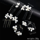 Women Pearl Ceramic Hair Pins Head Jewelry Accessories