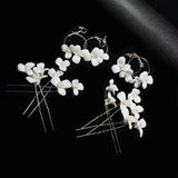 Women Pearl Ceramic Hair Pins Head Jewelry Accessories