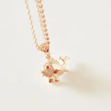 Rose 585 Women Pendant Cubic Zircon Fish Shape Pendants
