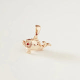 Rose 585 Women Pendant Cubic Zircon Fish Shape Pendants