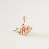 Rose 585 Women Pendant Cubic Zircon Fish Shape Pendants