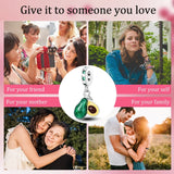 925 Sterling Silver Green CZ Zircon Avocado Pendant