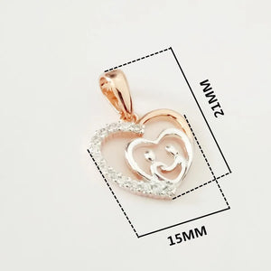 Heart Shape Cubic Zircon Lady Necklace Pendant