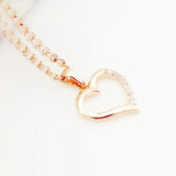 Heart Shape Cubic Zircon Lady Necklace Pendant