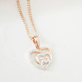 Heart Shape Cubic Zircon Lady Necklace Pendant