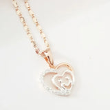 Heart Shape Cubic Zircon Lady Necklace Pendant