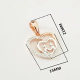 Heart Shape Cubic Zircon Lady Necklace Pendant
