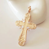 Christian Jewelry 585 Rose Men Women Pendant Necklace