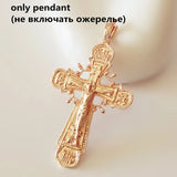 Christian Jewelry 585 Rose Men Women Pendant Necklace