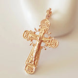 Christian Jewelry 585 Rose Men Women Pendant Necklace