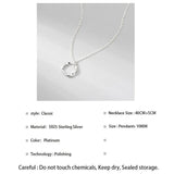 925 Sterling Silver Circle Pendant Necklace Wedding Jewelry