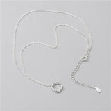 925 Sterling Silver Circle Pendant Necklace Wedding Jewelry