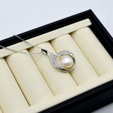 Freshwater Pearl Pendant Silver Necklace for Women