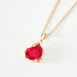 Red Cubic Zircon Pendant 585 Necklace Pendants for Women