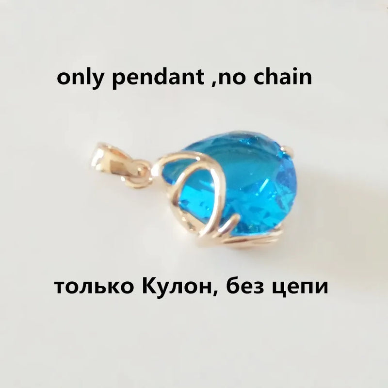 Red Cubic Zircon Pendant 585 Necklace Pendants for Women