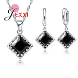 Crystal Bridal Wedding Jewelry Sets Silver Party Set