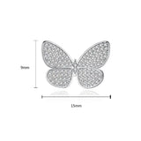 Platinum Butterfly Stud Earrings | Girls Birthday Vintage Jewelry Gift