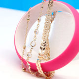 Double Layer Anklet Chain For Women Personality Jewelry