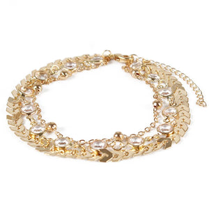 Double Layer Anklet Chain For Women Personality Jewelry
