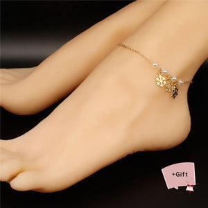 Retro anklet Personality chain for Women Anklet Lover Jewelry