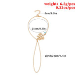 Retro Leaf Anklet Beach Accessories Jewelry