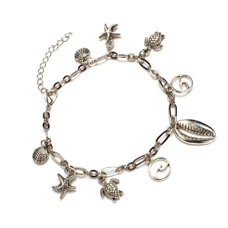 Turtle Shell Beach Anklet Sweet Summer Chain for Women Anklet Jewelry